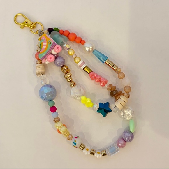 Colorful Beaded Keychain Accessory - Picture 3 of 3